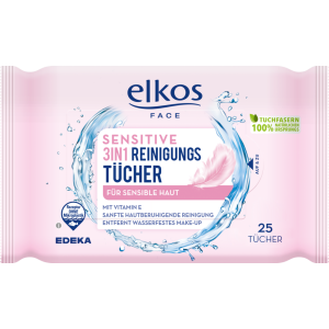 EDEKA elkos Gesichtsreinigungstücher Sensitive 25ST
