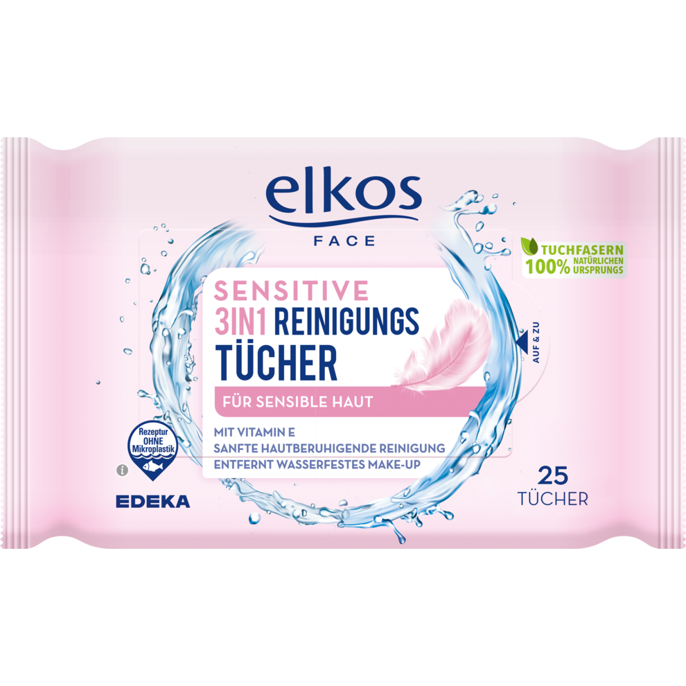 EDEKA elkos Gesichtsreinigungstücher Sensitive 25ST