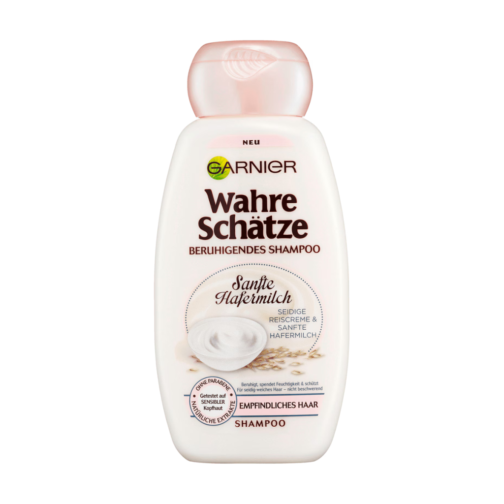 Garnier Wahre Schätze Shampoo seidige Reiscreme mit sanfte Hafermilch für empfindliches Haar 250ml