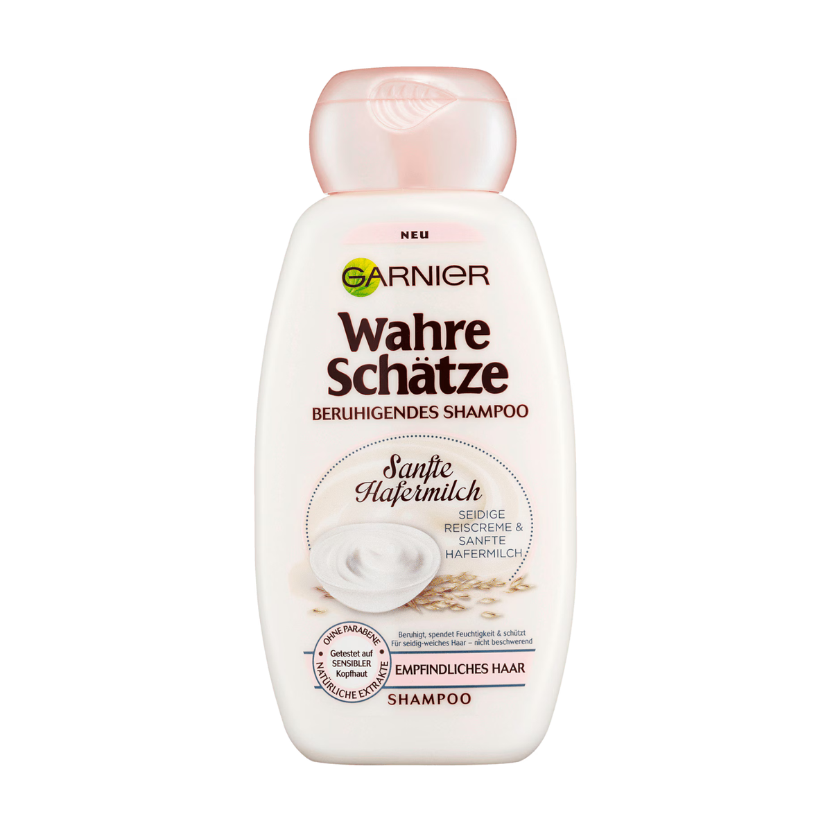 Garnier Wahre Schätze Shampoo seidige Reiscreme mit sanfte Hafermilch für empfindliches Haar 250ml