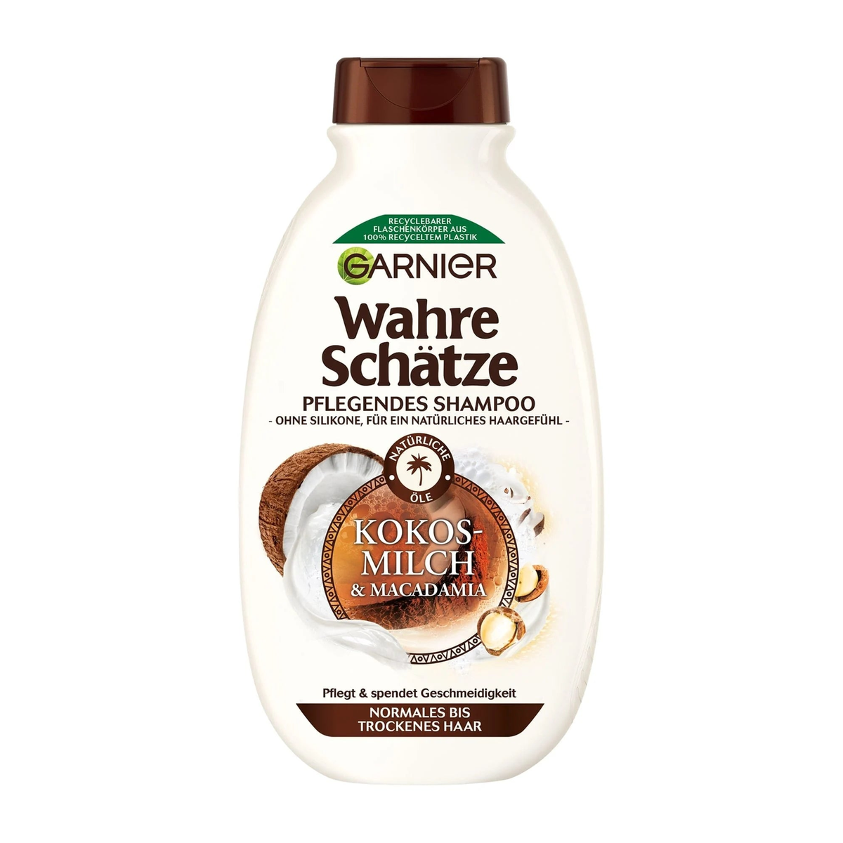 Garnier Wahre Schätze Shampoo Kokosmilch&Macadamia für gesundes und fühlbar geschmeidigeres Haar 250ml