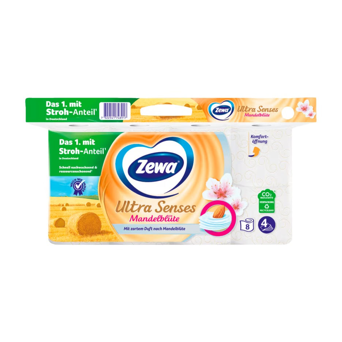 Zewa Ultra Senses Toilettenpapier 4-lagig 8x135BL