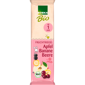 Bio EDEKA Frucht-Getreideriegel Apfel-Banane-Beere 25g
