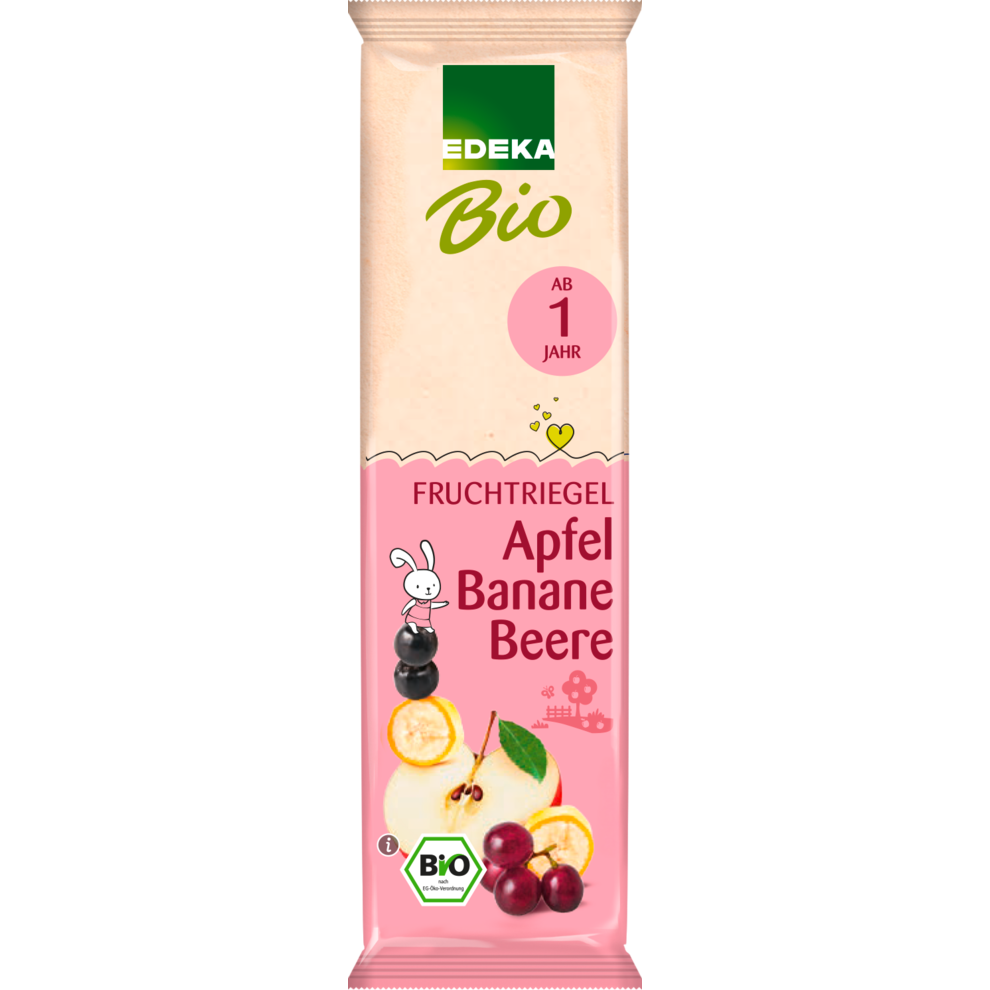 Bio EDEKA Frucht-Getreideriegel Apfel-Banane-Beere 25g