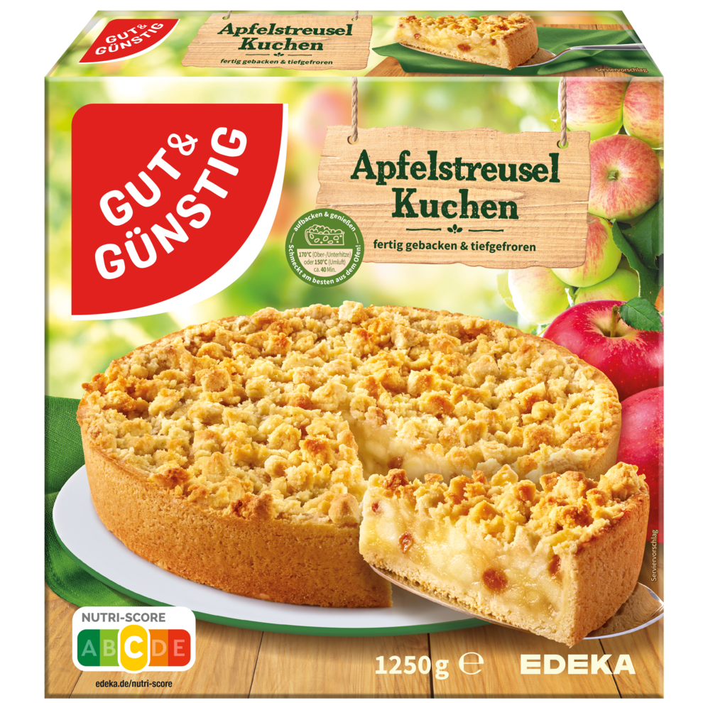 GUT&GÜNSTIG Apfel-Streusel-Kuchen 1250g