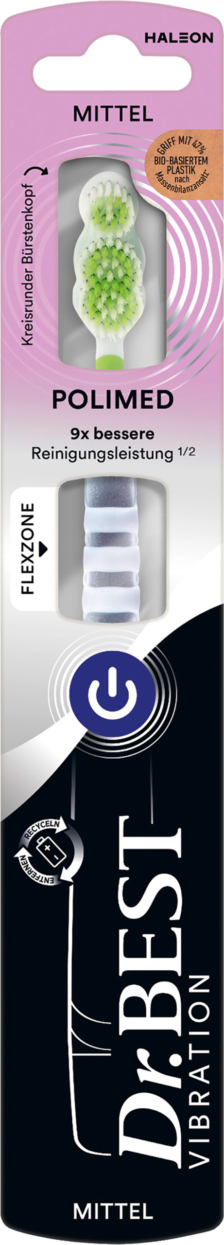 Dr.Best Vibration Polimed Zahnbürste mittel