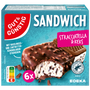 GUT&GÜNSTIG Хрустящий сэндвич страчателла 6x85ml