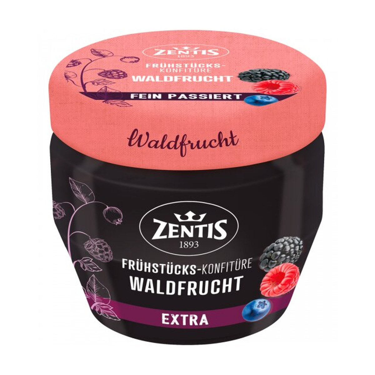 Zentis Frühstücks-Konfitüre Extra Waldfrucht 230g