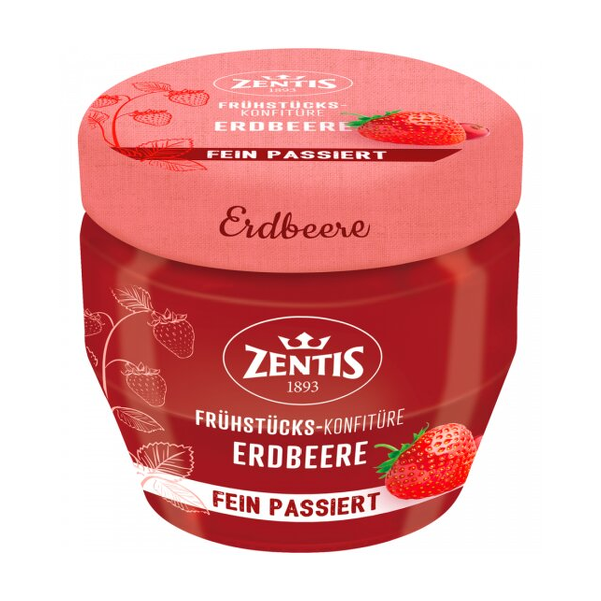 Zentis Frühstücks-Konfitüre fein passiert Erdbeere 230g