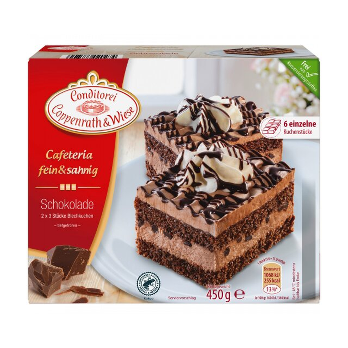 Coppenrath&Wiese Cafeteria fein&sahnig Schokoladen Blechkuchen 450g