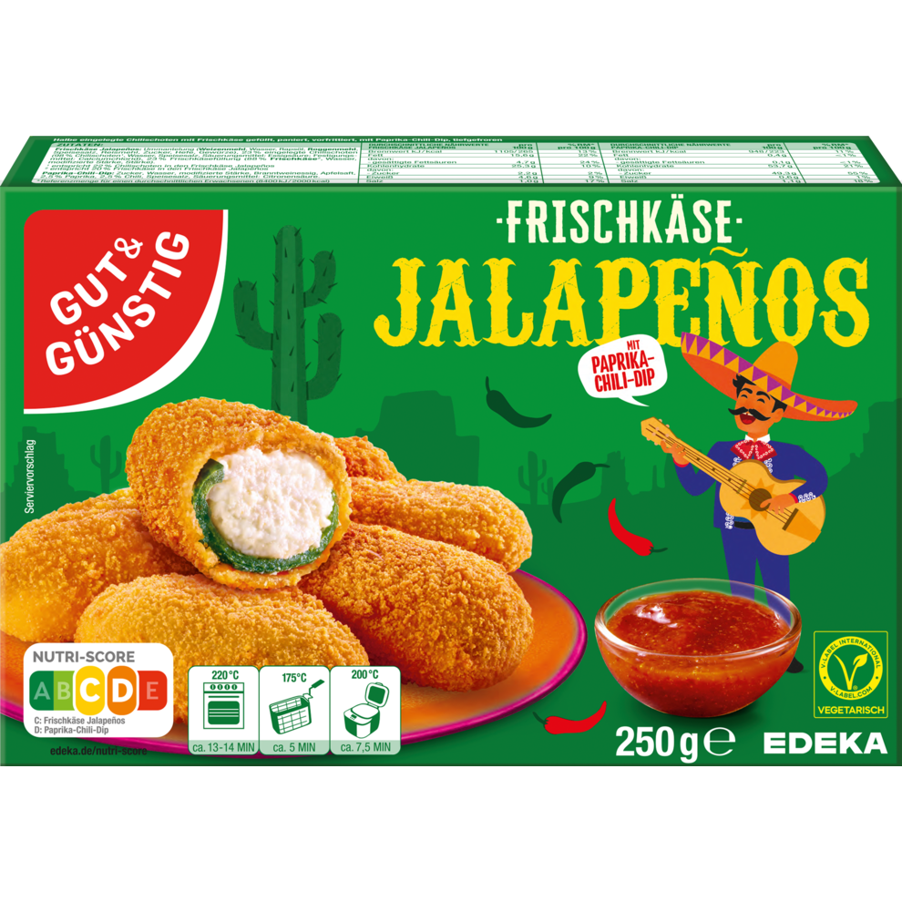 GUT&GÜNSTIG Frischkäse Jalapenos 250g