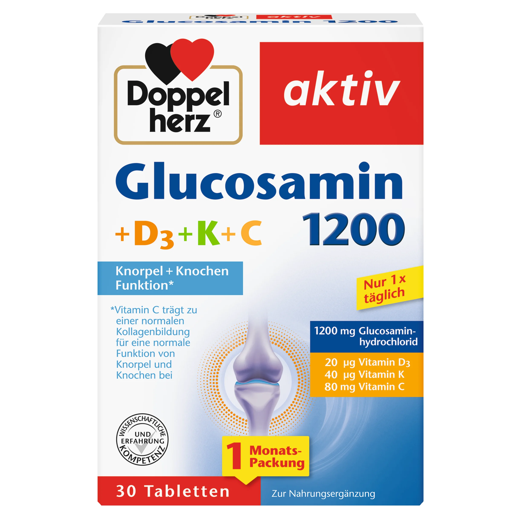 Doppelherz Glucosamin 1200+D3+K+C 30Tabletten 47,4g