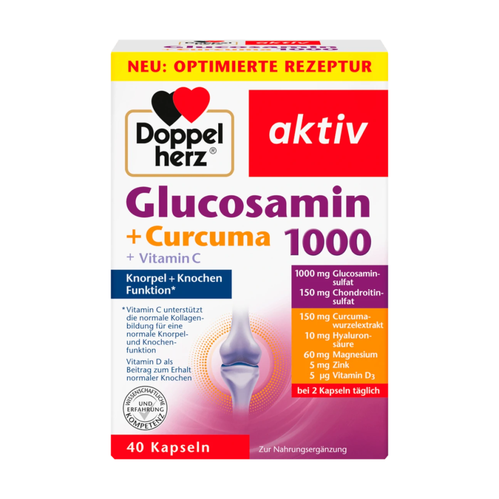 Doppelherz Glucosamin 1000+Curcuma+Vitamin C 40Kapseln 43,8g