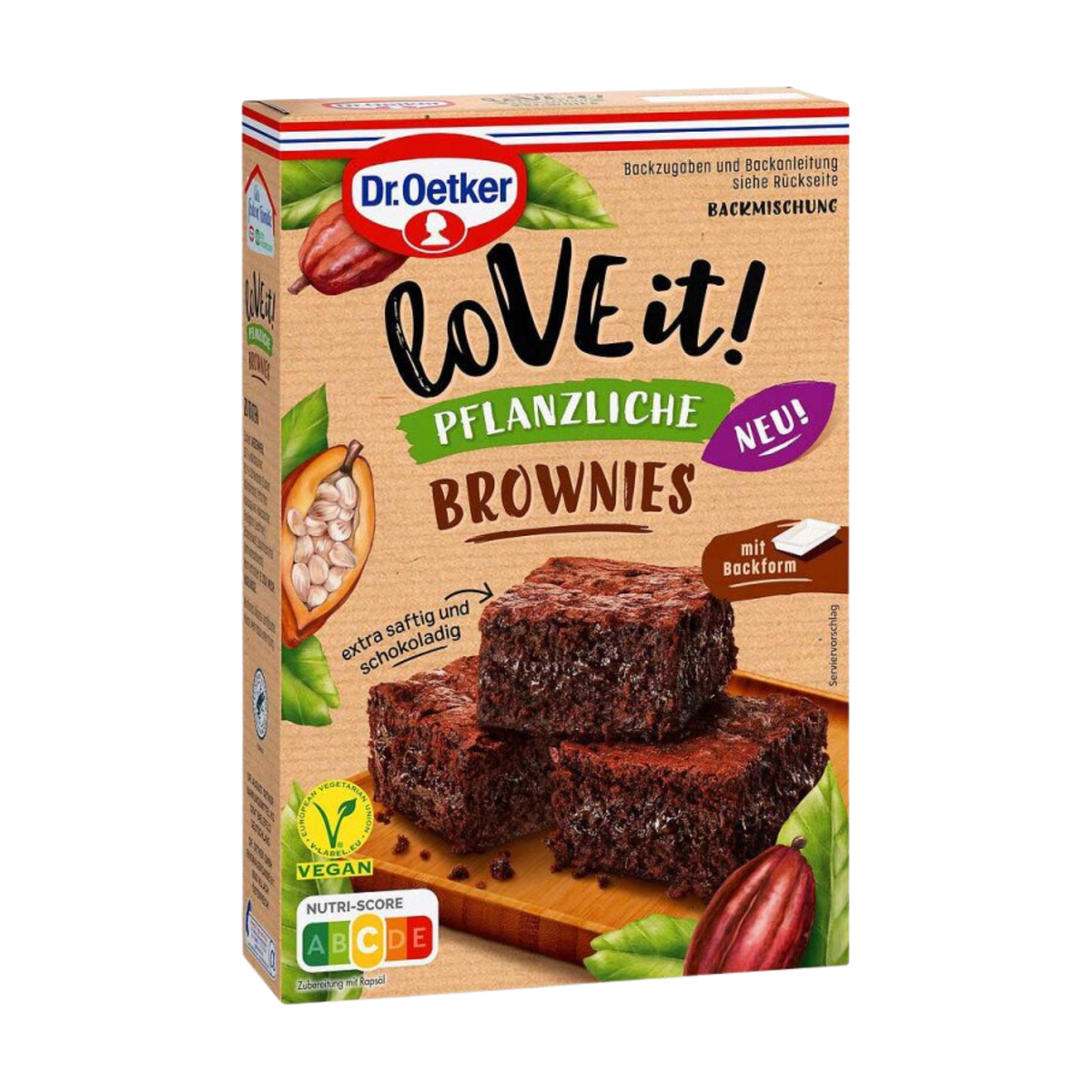 Dr.Oetker LoVE it! Pflanzliche Brownies 480g