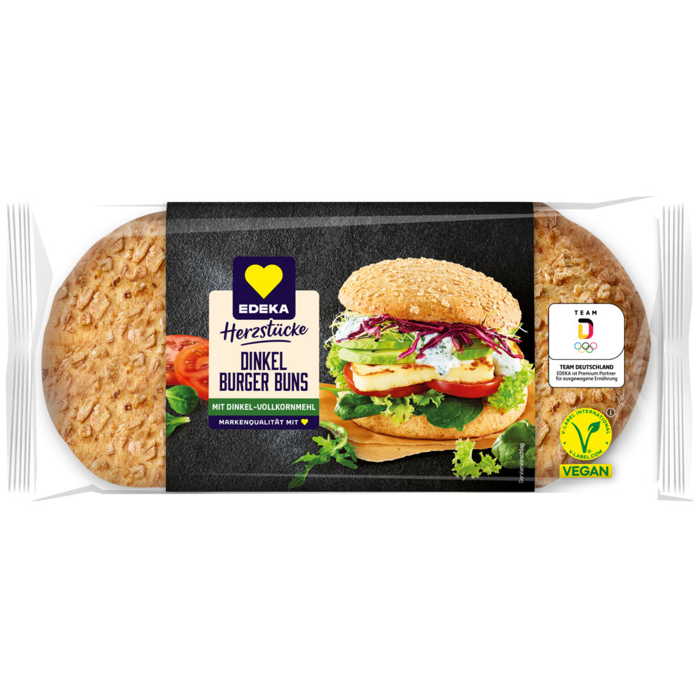 EDEKA Herzstücke Dinkel Burger Buns geschnitten 4ST 360g