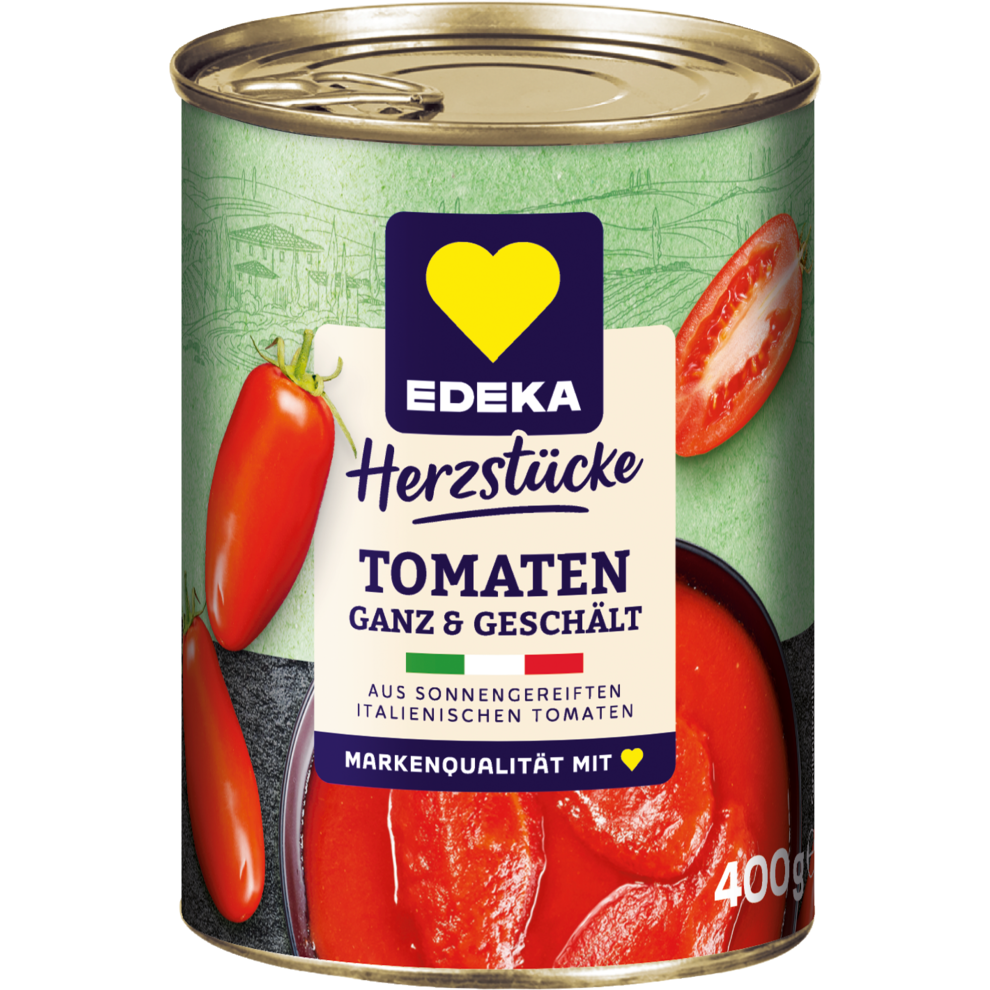 EDEKA Herzstücke Tomaten ganz und geschält in Tomatensaft 400g
