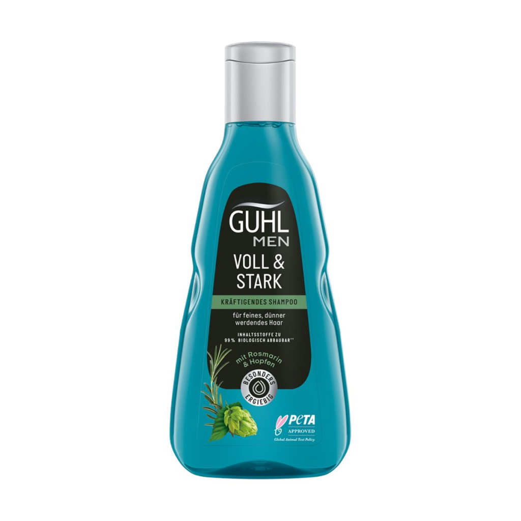 Guhl MEN Kräftigendes Shampoo Voll&Stark für feines,dünner werdendes Haar 250ml