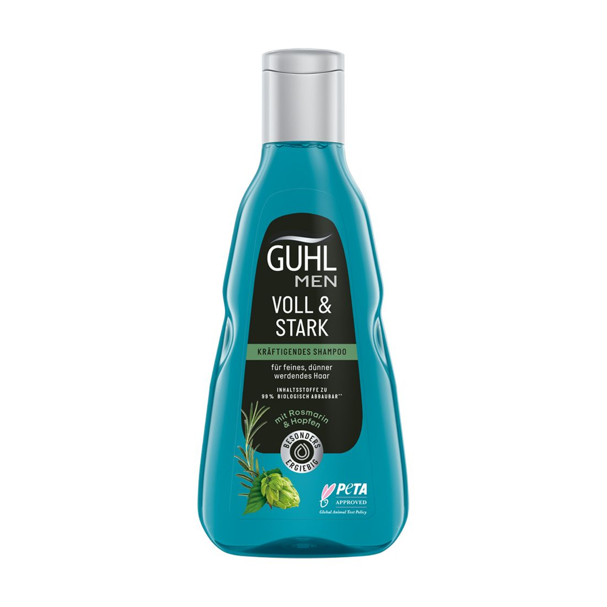Guhl MEN Kräftigendes Shampoo Voll&Stark für feines,dünner werdendes Haar 250ml