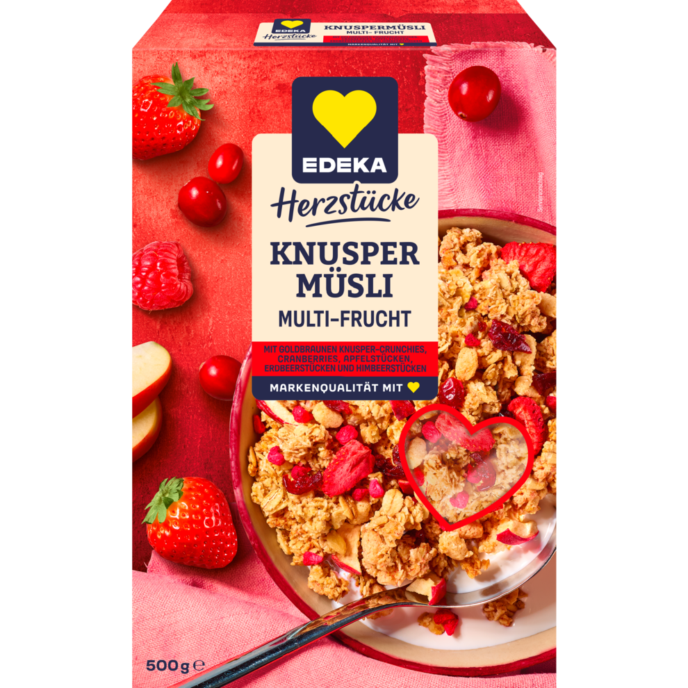 EDEKA Herzstücke Knusper Müsli Multifrucht 500g