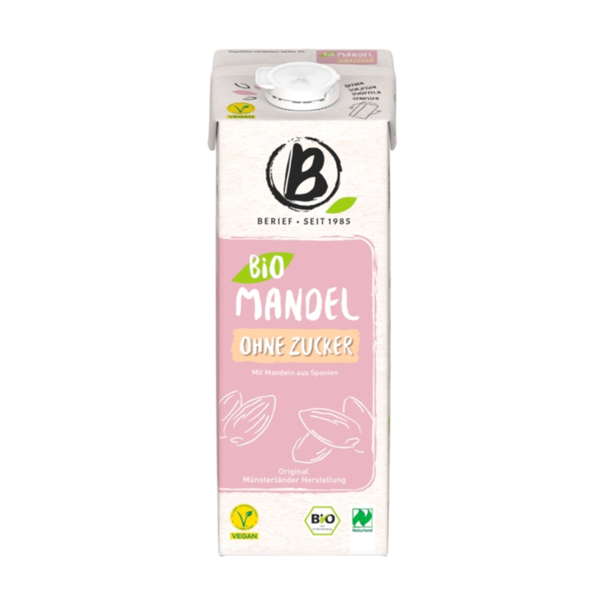 Bio Berief Mandel Drink ohne Zucker 1l