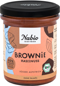 Bio Nabio Süßer Aufstrich Brownie Haselnuss 175g