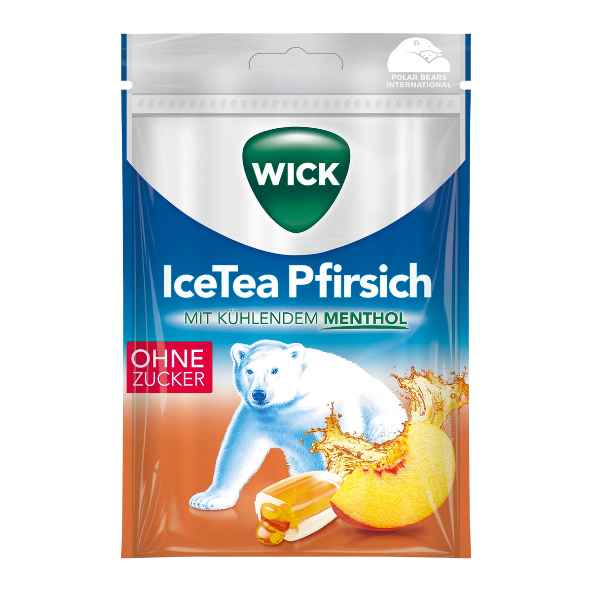 Wick Айс чай персик без сахар 72g