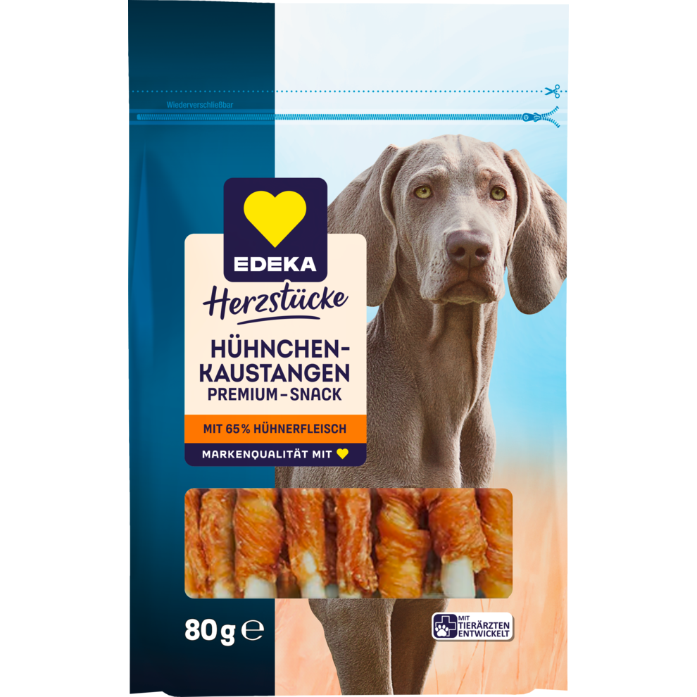 EDEKA Herzstücke Kaustangen mit Hühnerfleisch für Hund 80g