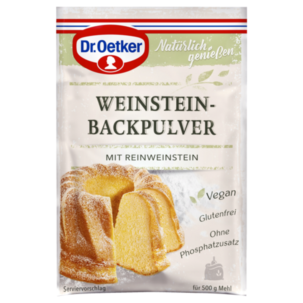 Dr.Oetker Weinstein-Backpulver 3ST für 1,5kg 60g