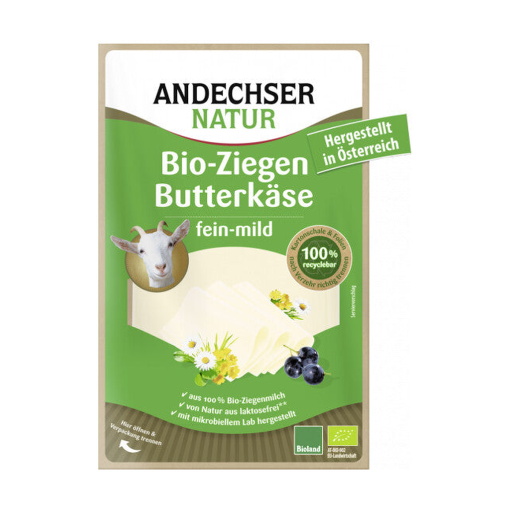Bio Andechser Natur Ziegen-Butterkäse in Scheiben 48% Vollfettstufe 100g