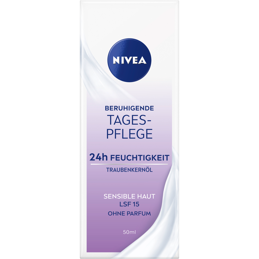 Nivea beruhigende Tagespflege 24h Feuchtigkeit sensible Haut LSF15 50ml