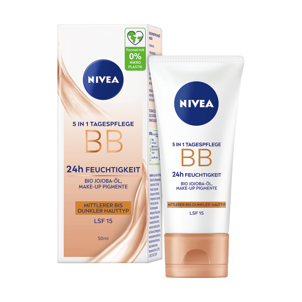 Nivea BB Tagespflege 5in1 24h Feuchtigkeit hell LSF15 50ml