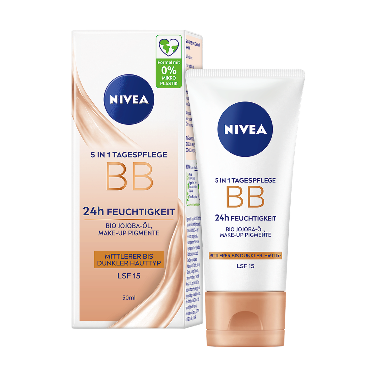 Nivea BB Tagespflege 5in1 24h Feuchtigkeit hell LSF15 50ml