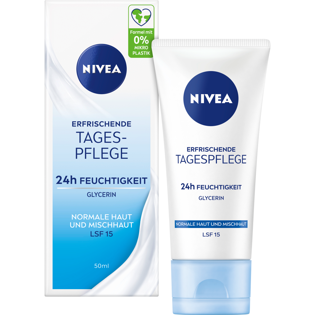 Nivea erfrischende Tagespflege 24h Feuchtigkeit normale Haut/Mischhaut LSF15 50ml