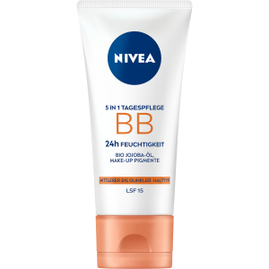 Nivea BB Tagespflege 5in1 24h Feuchtigkeit mittel/dunkel LSF15 50ml