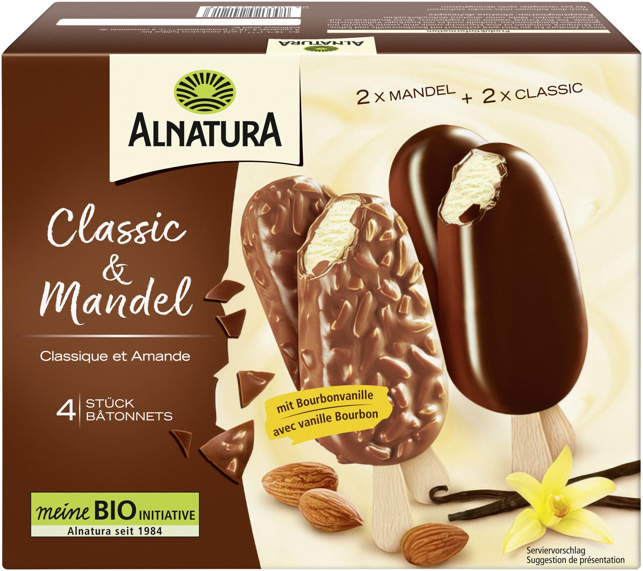 Bio Alnatura Classic&Mandel Eis 4ST 440ml