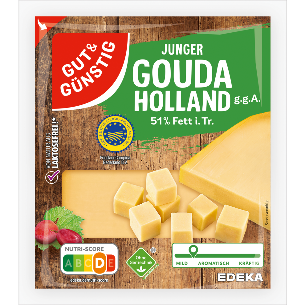 GUT&GÜNSTIG Gouda jung Stück 51% g.g.A.450g VLOG