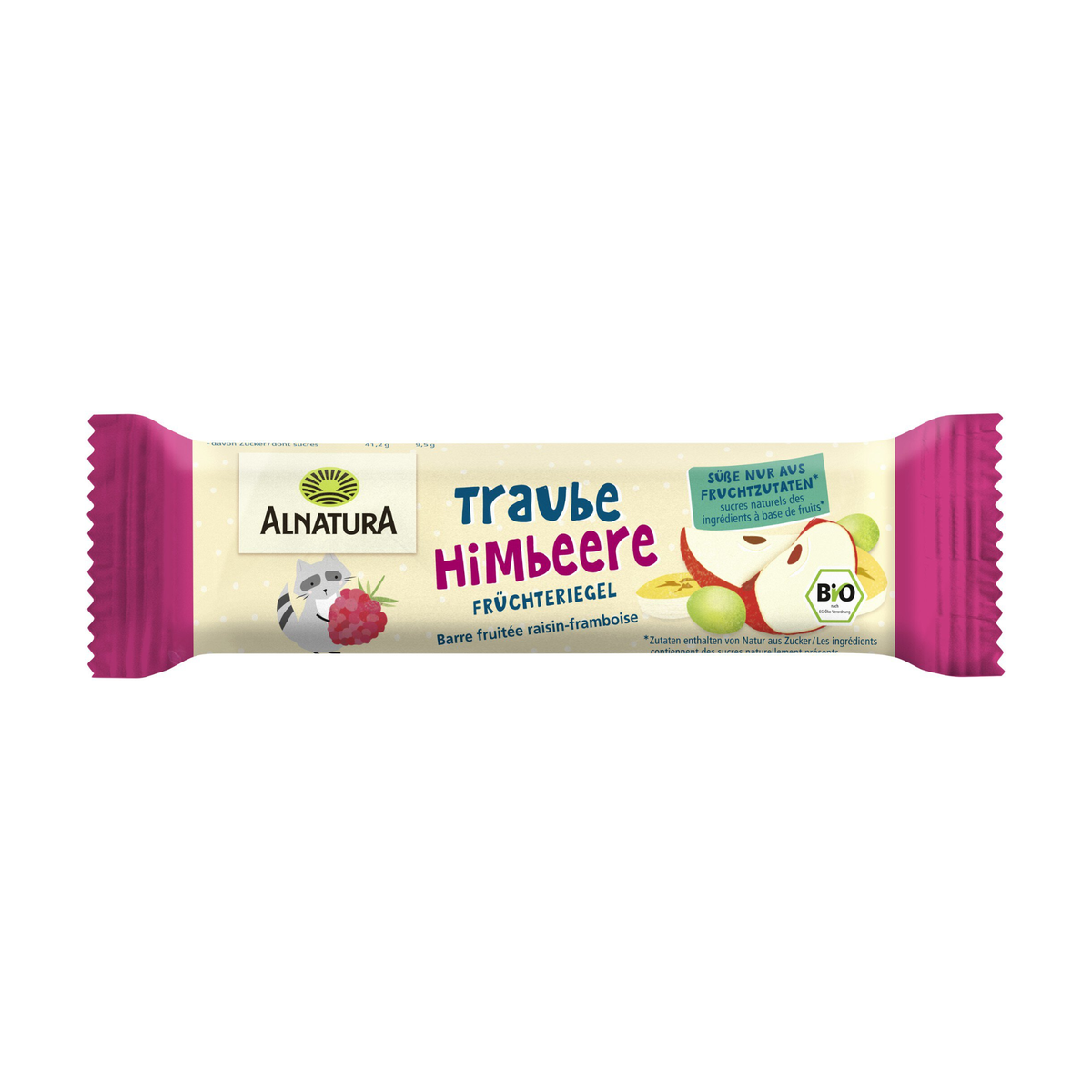 Bio Alnatura Früchteriegel Traube-Himbeere ab 3 Jahren 23g