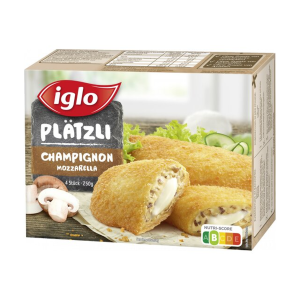 Iglo Veggi Love Plätzli Champignon-Mozzarella 250g
