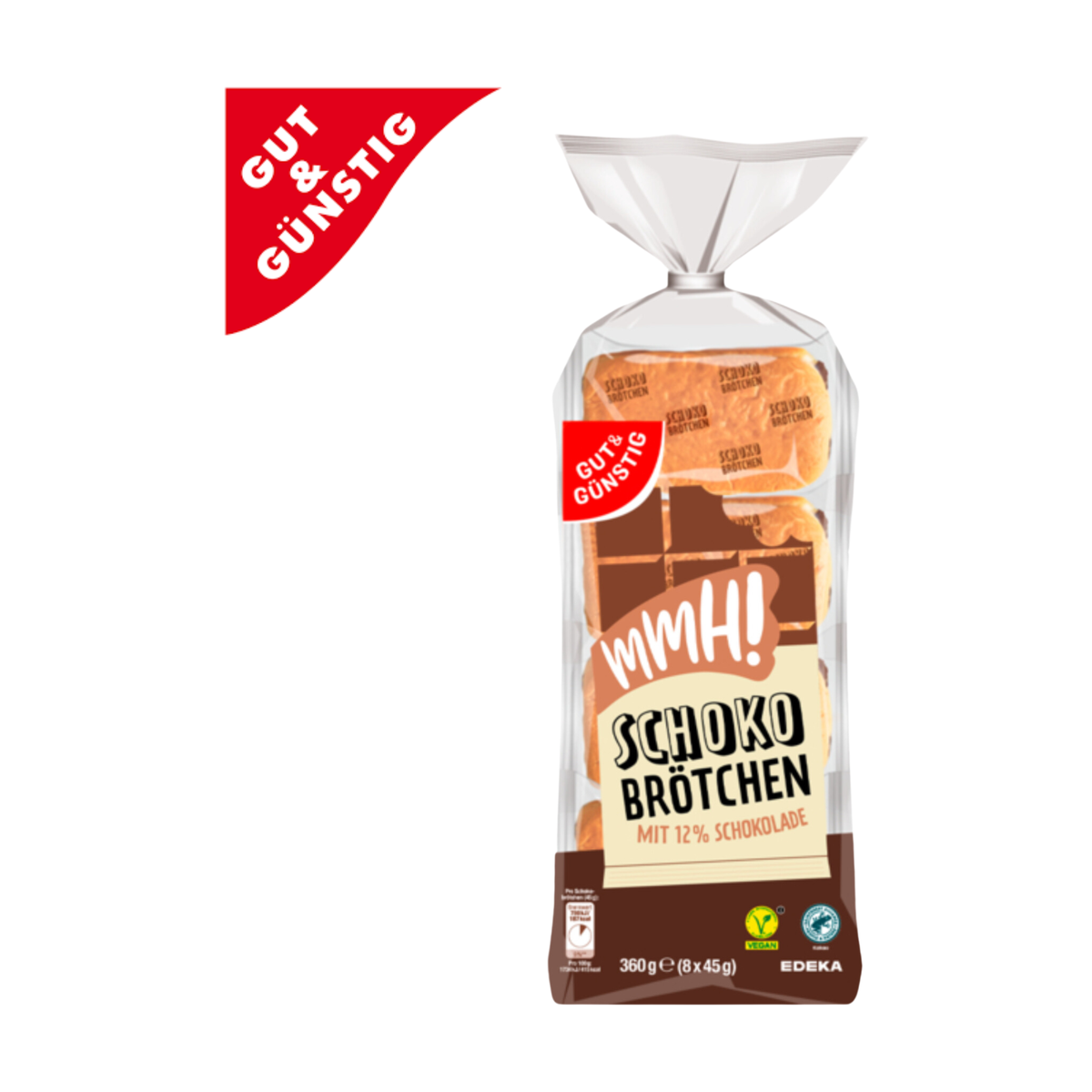 GUT&GÜNSTIG Schokobrötchen 8ST 360g