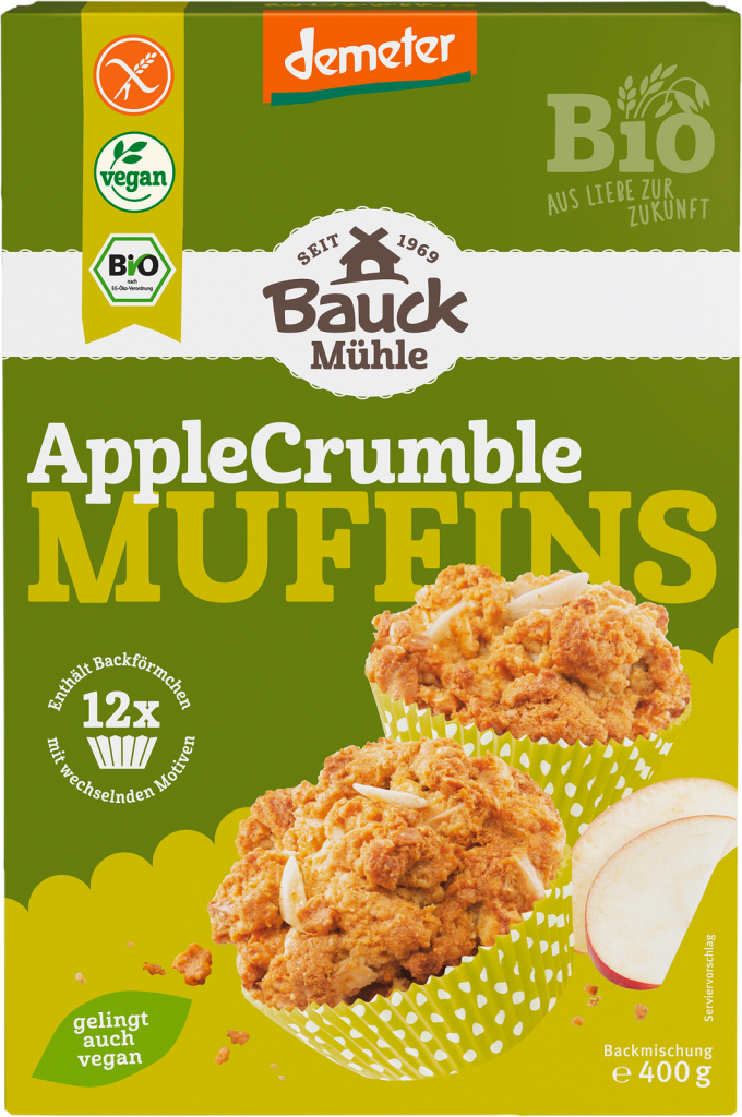 Demeter Bauck Apple Crumble Muffins glutenfrei 400g