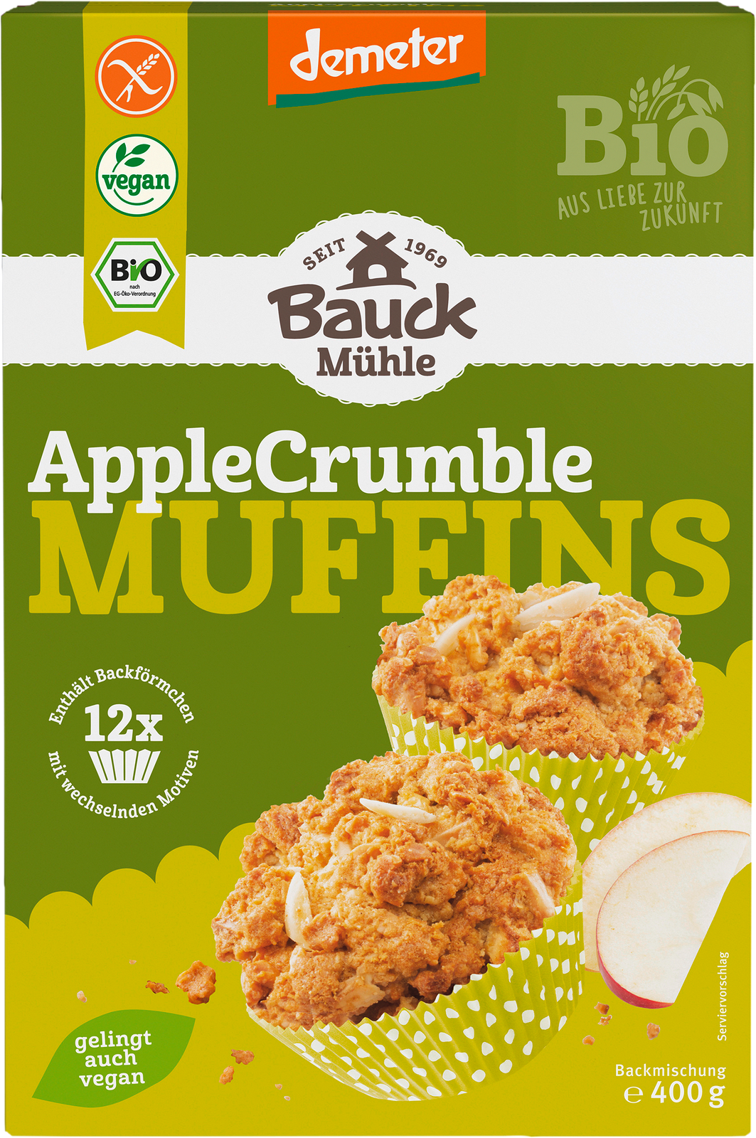 Demeter Bauck Apple Crumble Muffins glutenfrei 400g