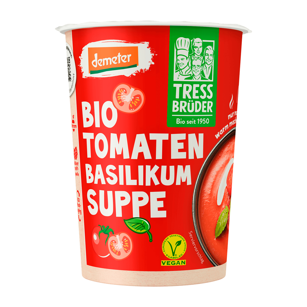 Demeter Tress Brüder Tomaten Basilikum Suppe 450ml