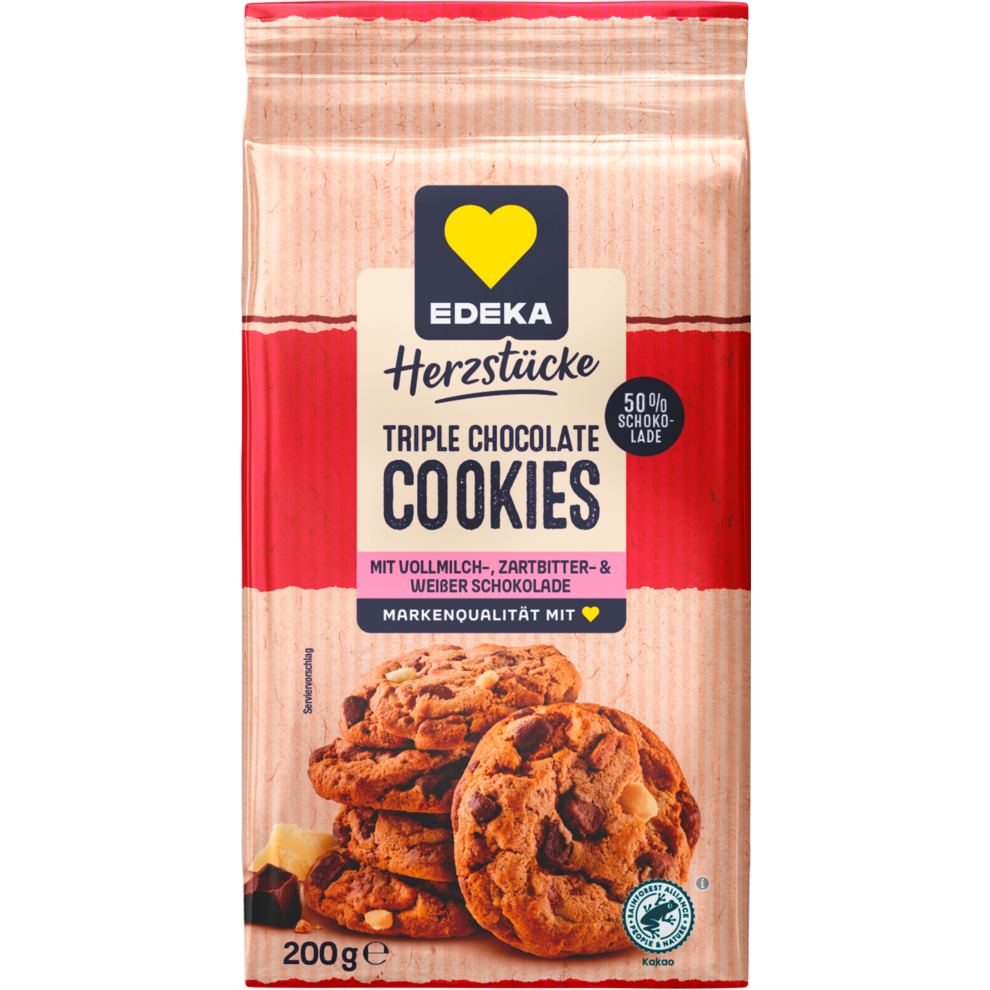 EDEKA Herzstücke печенье тройной шоколад 200g