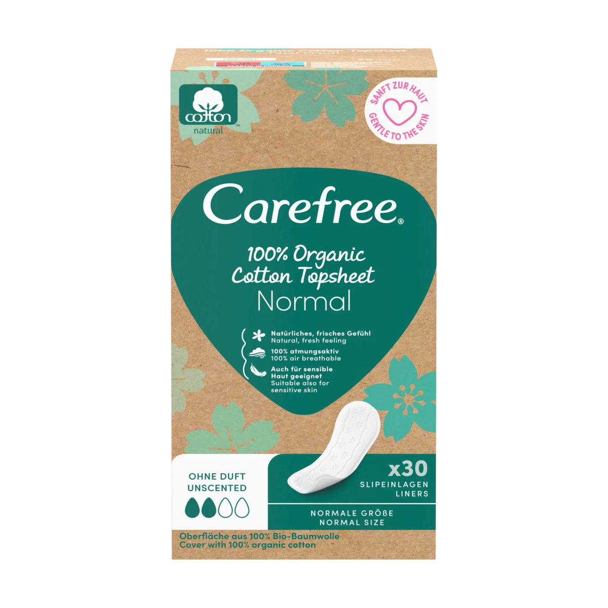 Carefree Slipeinlagen Organic Cotton Normal 30ST