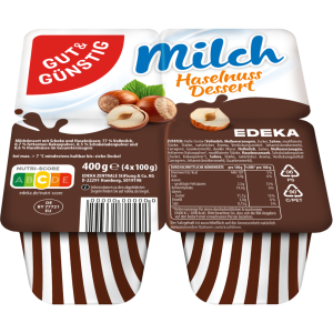 GUT&GÜNSTIG Dessert Milchcreme 4x100g