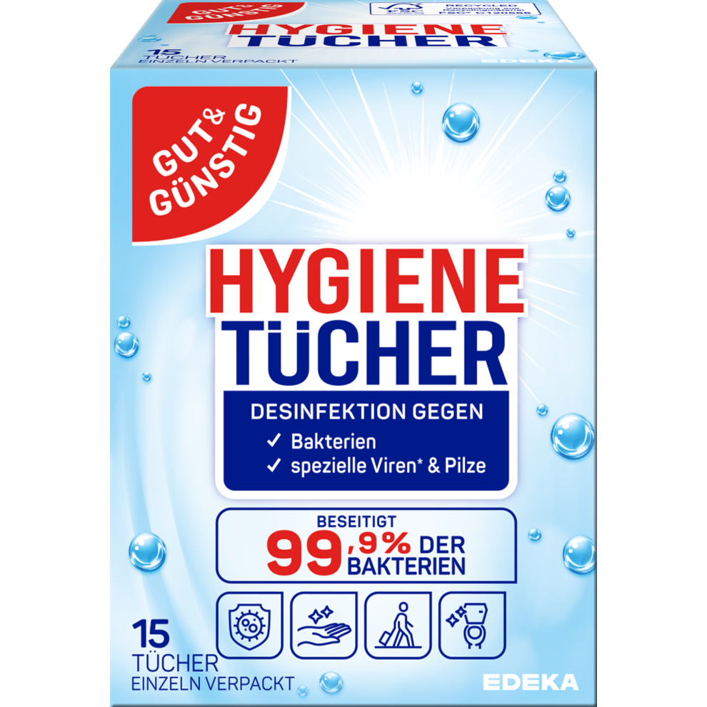 GUT&GÜNSTIG Hygienetücher Sachet 15ST