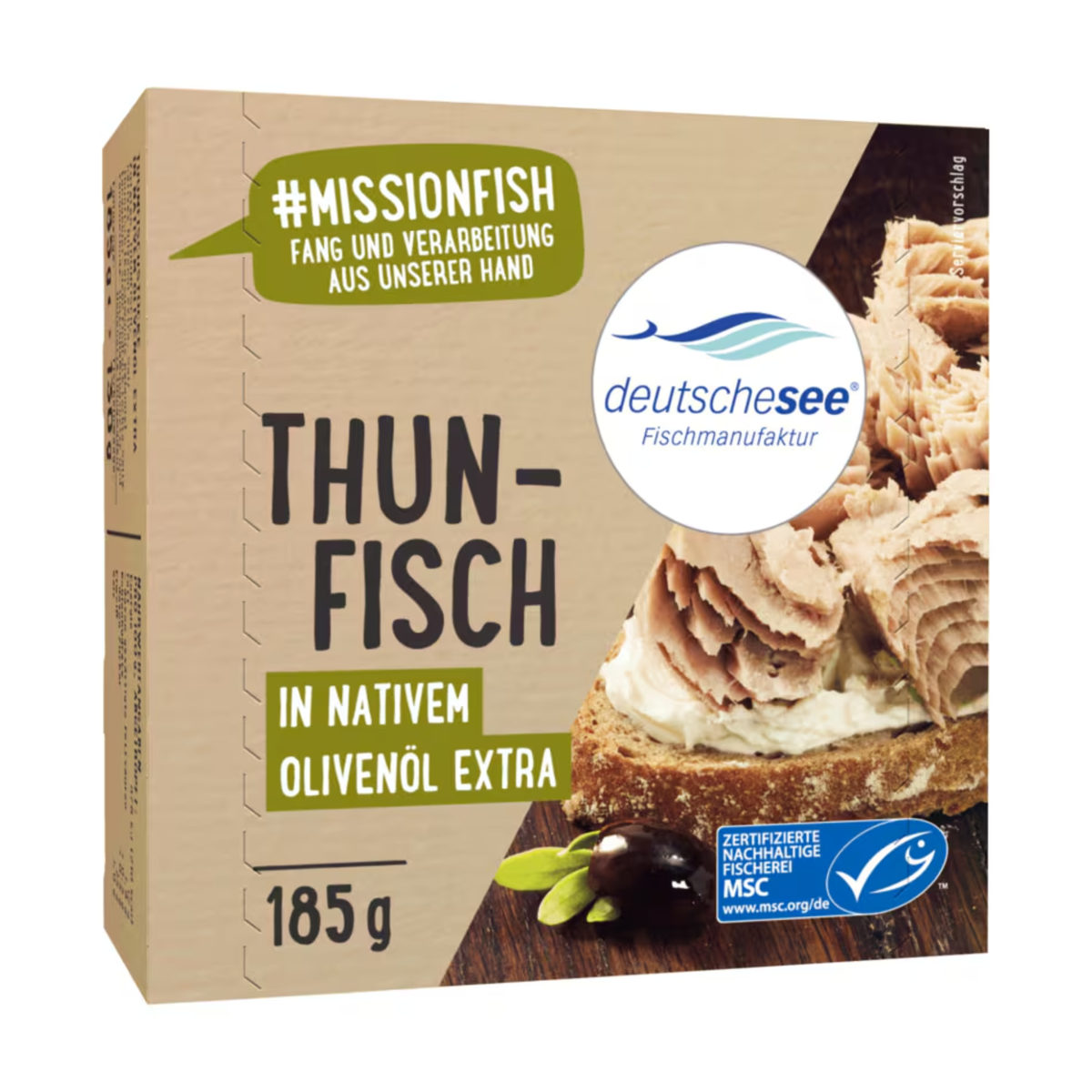MSC Deutsche See Thunfischstücke in Sonnenblumenöl 185g