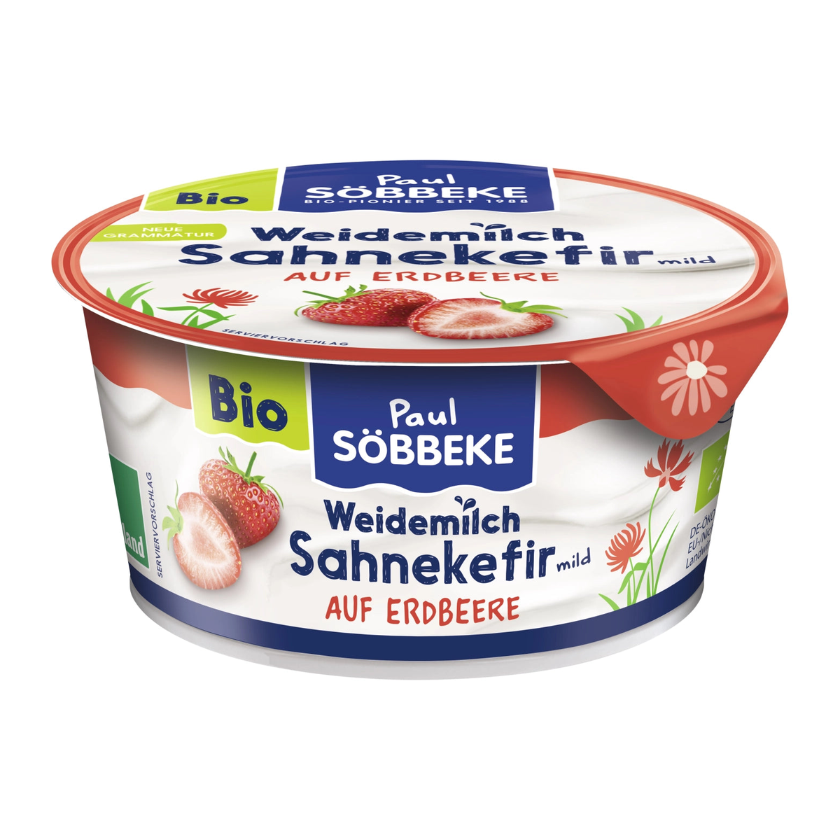 Bio Söbbeke Sahnekefir mild Erdbeere 10% 150g