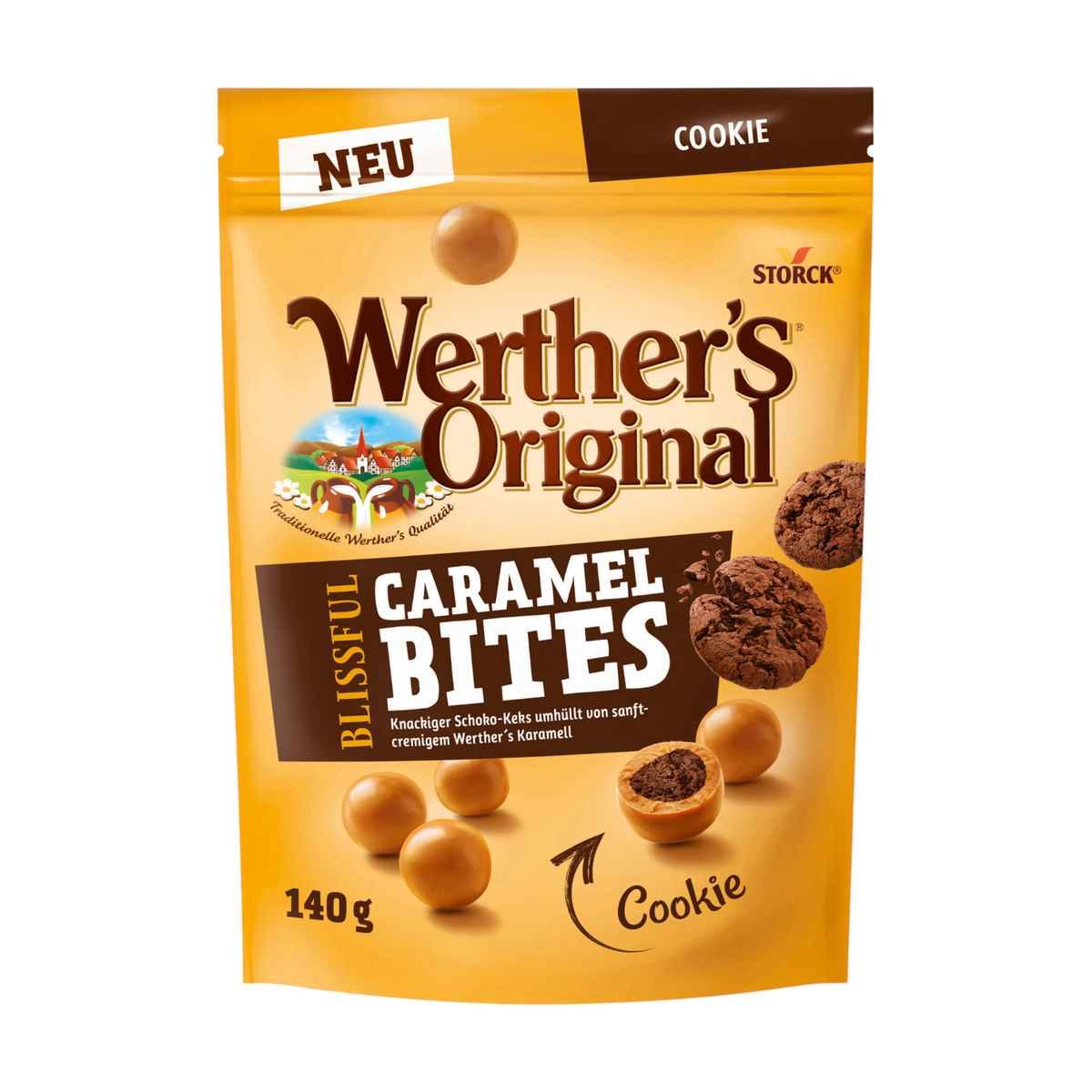 Werthers Original Caramel Bites Cookie 140g