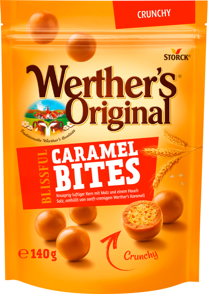 Werthers Original Caramel Bites Crunchy 140g